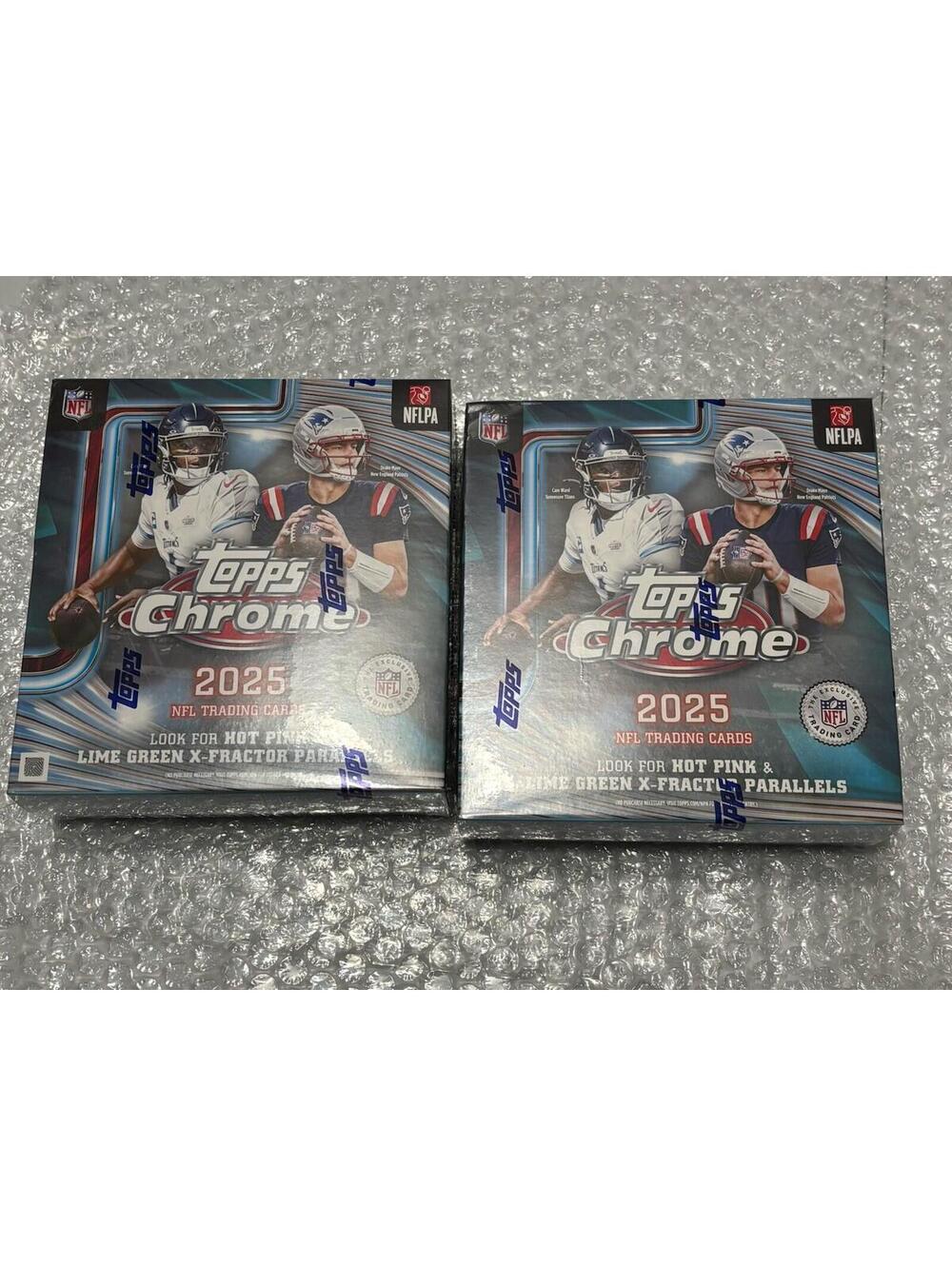 2025 Topps Chrome NFL Football Mega Box || 2 BOXES || FACTORY SEALED || In hand
